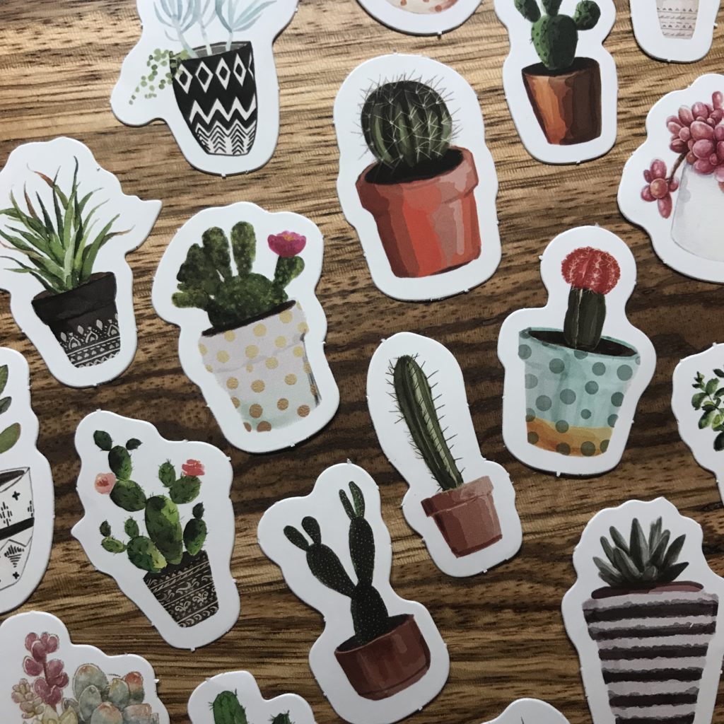 Cute Cactus Sticker Set Notesinabook